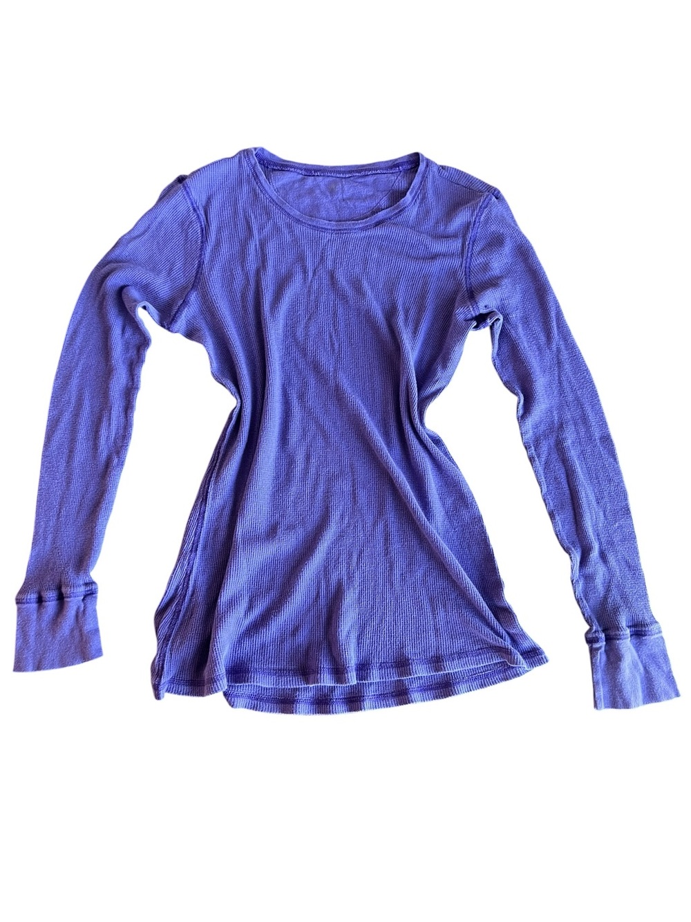 Y2K Gap Purple Thermal Cotton Waffle Knit Long Sleeve Top Women S Layering Indie